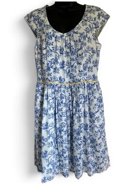 NWOT Matilda Jane Hello Lovely Bluebell Bird Floral A-Line Dress - Size 10